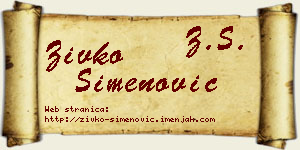 Živko Simenović vizit kartica